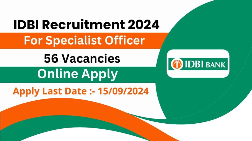 IDBI Specialist Officer Recruitment 2024