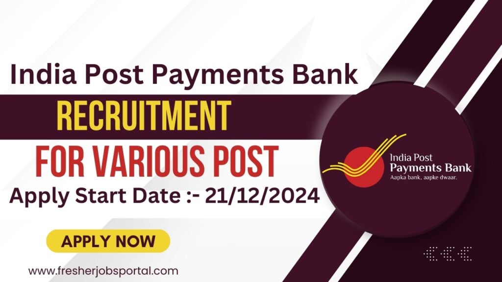 India Post Payments Bank Recruitment 2024-25